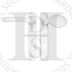 TSS HAN122LPW UPVC Multipoint 92mm PZ Sprung Lever Moveable Pad Door Handles 122mm Screw Centres White