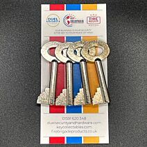 Fire Brigade Products FB14 Fire Brigade Large Yellow Padlock Key Pack of 4