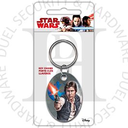Star Wars Han Solo-Chewbacca Painted Licensed Keyring-Keychain