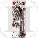 Fire Brigade Products Set of 9 FB KEYS - Comprises one of each FBWK-FB11K-FB14K-FB1K-FB2K-FB4K-FB1LK-FB2LK-FB4LK