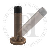 Carlisle Brass AA21SAB 72mm Sprung Cylindrical Wall Mounted Door Stop With Rose Antique Brass