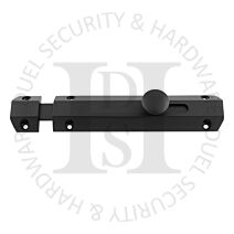 Carlisle Brass AQ82MB 152mm Face Fix Slide Action Surface Mounted Bolt Matt Black
