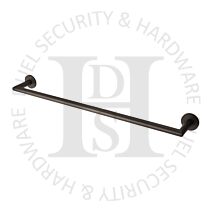 Carlisle Brass LX22MB 645mm Long Concealed Fix Single Towel Rail Matt Black