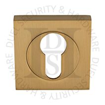 Carlisle Brass SZM001SQSB Square Euro Cylinder Concealed Fix Escutcheon Satin Brass