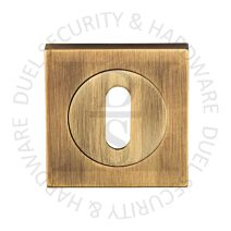 Carlisle Brass SZM003AB Square UK Keyway Concealed Fix Escutcheon Antique Brass