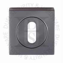 Carlisle Brass SZM003BN Square UK Keyway Concealed Fix Escutcheon Black Nickel