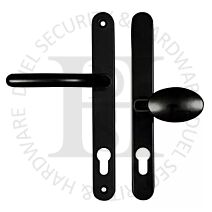 Fab & Fix DLMHANLPBL Balmoral Range UPVC Lever/Moveable Pad 92/62mm Handles Black