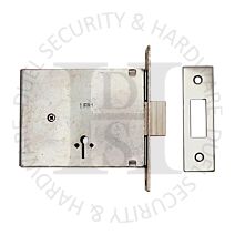 Fire Brigade Products FB2M-SS Fire Brigade Mortice Deadlock Satin Stainless Faceplate- No Keys