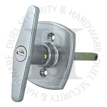 Haskins 40091 2 Hole Face Fix Up and Over Garage Door T Handle Silver