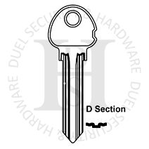Ingersoll Compatible Errebi ING5 D Section Cylinder Key Blanks JMA ING-D Pack of 10