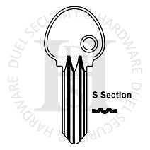 Ingersoll Compatible Orion IGL14 S Section Cylinder Key Blanks Silca ING5 JMA ING-S HD IG3 ERREBI ING3 Pack of 10