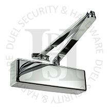Rutland TS-3204BC-SLFB-PNPPNP Size 3-4 Scissor Arm Back Check Overhead Door Closer Polished Nickel Cover