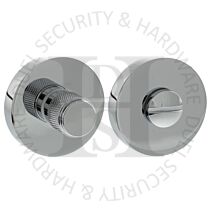 Senza Pari SPRKWCPC WC Bathroom Knurled Thumbturn & Release on Minimal Round Rose Polished Chrome