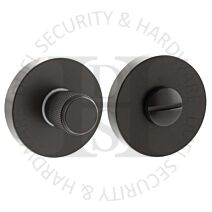 Senza Pari SPRKWCSB WC Bathroom Knurled Thumbturn & Release on Minimal Round Rose Satin Brass