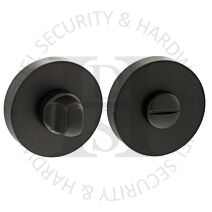 Senza Pari SPROWCSBN WC Bathroom Thumbturn & Release on Round Rose Satin Nickel
