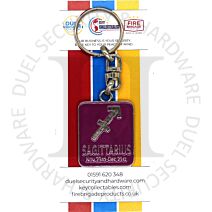 Key Collectables CA059SA Sagitarius Enamel Coloured Rectangular Glossy Zodiac Sign Key Ring