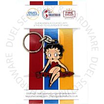 Key Collectables LKRBB105 Betty Boop Lady in Red Dress Sitting on Name Enamel Key Ring