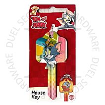 Warner Bros F789 Tom & Jerry Duo Logo Licensed UL2 Universal 6-Pin Cylinder Key Blank