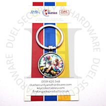 Key Collectables Cute Fairy Girl With White Unicorn 25mm Glass Cabochon Keychain