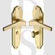 Heritage Brass WAL6530-SB Door Handle for Bathroom Waldorf Design Satin Brass