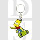 The Simpsons Bart Simpson On Skateboard Enamelled Licensed Keychain-Keyring
