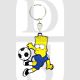 The Simpsons Bart Simpson Playing Football Enamelled Licensed Keychain-Keyring