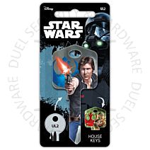 Star Wars Han Solo Painted Licensed Universal 6-Pin Cylinder Key Blank