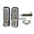Lockey 2435 Tubular Mortise Latch Mechanical Pushbutton Lock With Holdback Satin Chrome