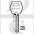 Arrone KBAR2 Original Genuine 780 Series 6-Pin Cylinder Key Blank Pack of 1