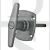 Birtley BIRT001 4 Hole Face Fixing Up and Over Locking Garage Door T Handle Silver