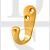 Carlisle Brass AA26PB Face Fixing Single Wardrobe Hook Polished Brass