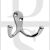 Carlisle Brass AA27CP Face Fixing Double Wardrobe Hook Polished Chrome