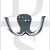 Carlisle Brass AA27PB Face Fixing Double Wardrobe Hook Satin Chrome