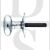 Carlisle Brass AA33CP Oval Thumbturn With Rose Spline Spindle Polished Chrome