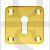 Carlisle Brass AA4PB Square UK Keyway Face Fix Escutcheon Polished Brass