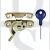 Carlisle Brass AA40LCKPB Locking Sash Fitch Fastener Polished Brass
