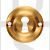 Carlisle Brass AQ41SB 42mm Diameter UK Keyway Face Fix Escutcheon Satin Brass