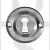 Carlisle Brass AQ41SB 42mm Diameter UK Keyway Face Fix Escutcheon Satin Chrome