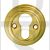 Carlisle Brass DK1PB Delamain Euro Cylinder Face Fix Escutcheon Polished Brass