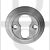 Carlisle Brass DK1SC Delamain Euro Cylinder Face Fix Escutcheon Satin Chrome
