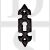 Carlisle Brass LF5532BA UK Keyway Fleur De Lys Face Fix Escutcheon Black Antique