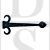 Carlisle Brass LF5121BA 305mm x 140mm Face Fix Sword Hinge Front Black Antique