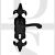 Carlisle Brass LF5504BA Fleur De Lys UK Keyway Lock Lever Handles Black Antique