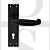 Carlisle Brass LF5507BA UK Keyway Slimline Backplate Lever Lock Door Handles Black Antique
