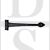 Carlisle Brass  LF5515BA 275mm x 102mm Door Tee Hinge Black Antique