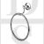 Carlisle Brass LW05CP Single Rail Towel Ring Polished Chrome