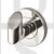 Carlisle Brass LX03BSS Single Concealed Fix Robe Hook Bright Stainless Steel