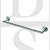 Carlisle Brass LX21SS 450mm Long Concealed Fix Single Towel Rail Satin Stainless