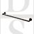 Carlisle Brass LX22MB 645mm Long Concealed Fix Single Towel Rail Matt Black