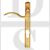 Carlisle Brass M140NP92LHPB 92mm Centres Lever Lever Handles Left Hand Polished Brass